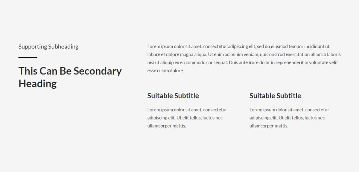 About Section Layout