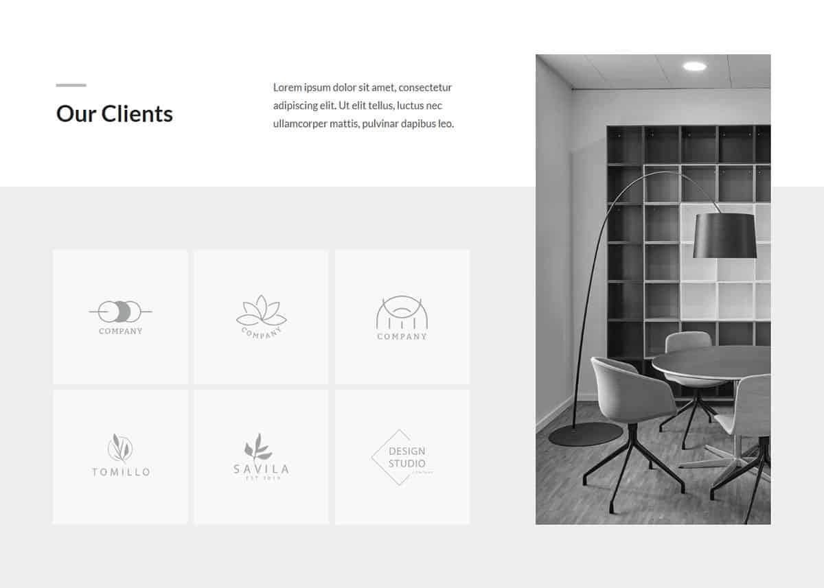 Clients Section Layout