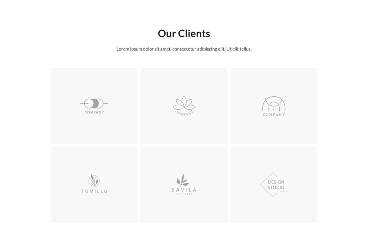 Clients Section Layout