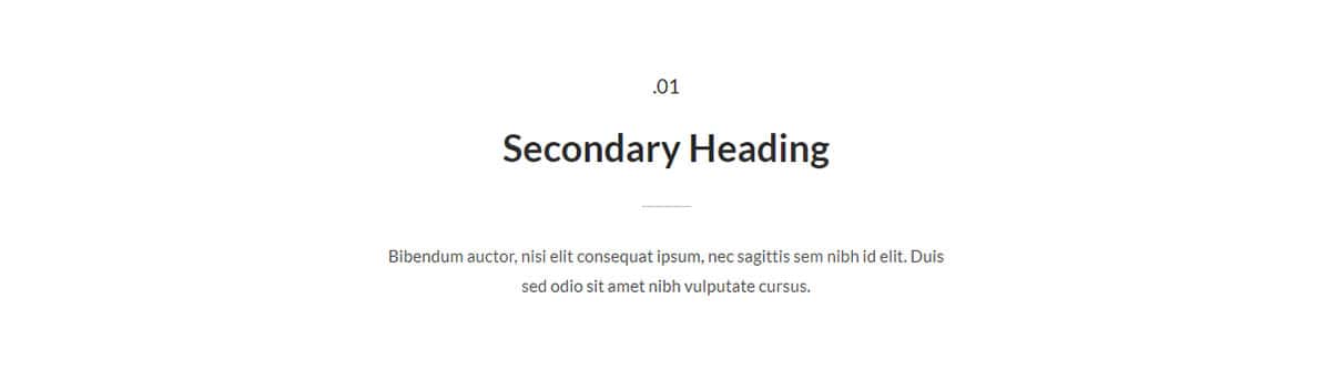 Heading Section Layout