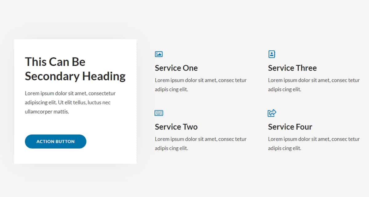 Services Section Layout