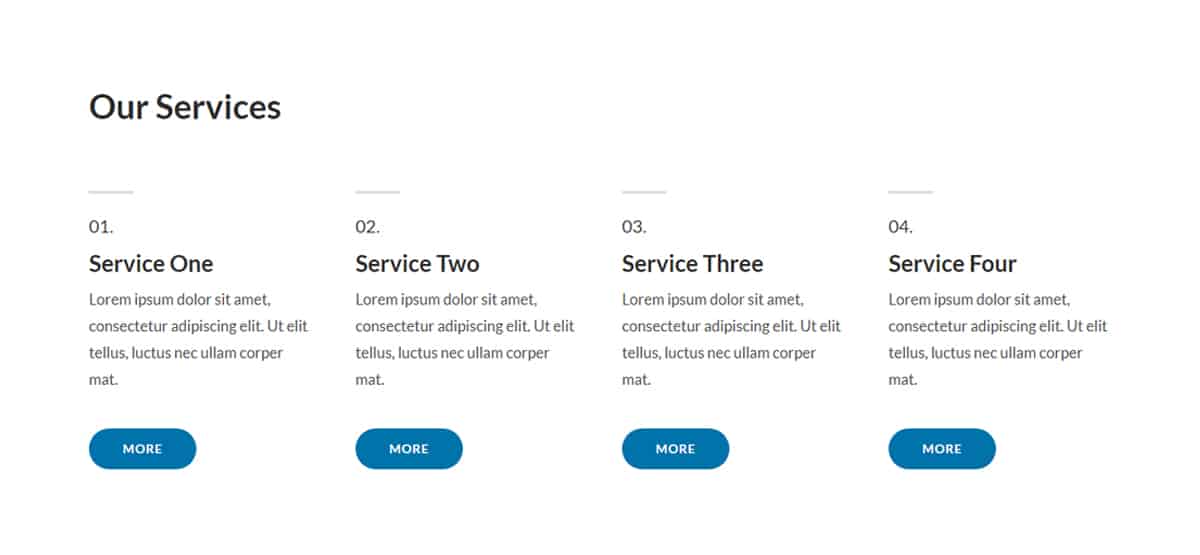 Services Section Layout