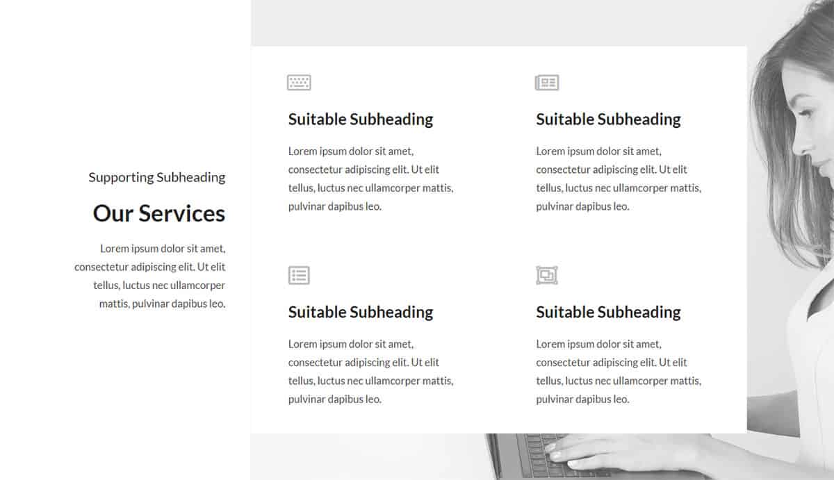 Services Section Layout