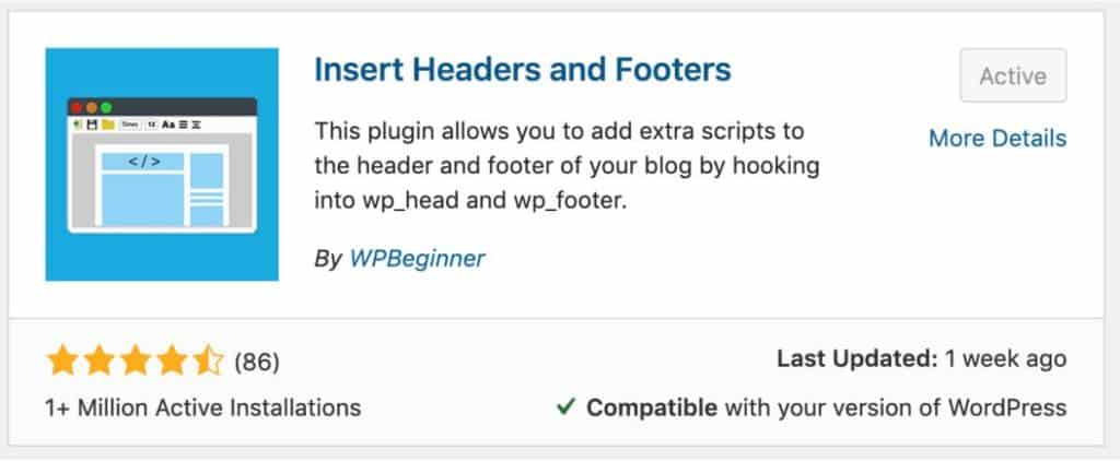 Insert Headers and Footers Plugin